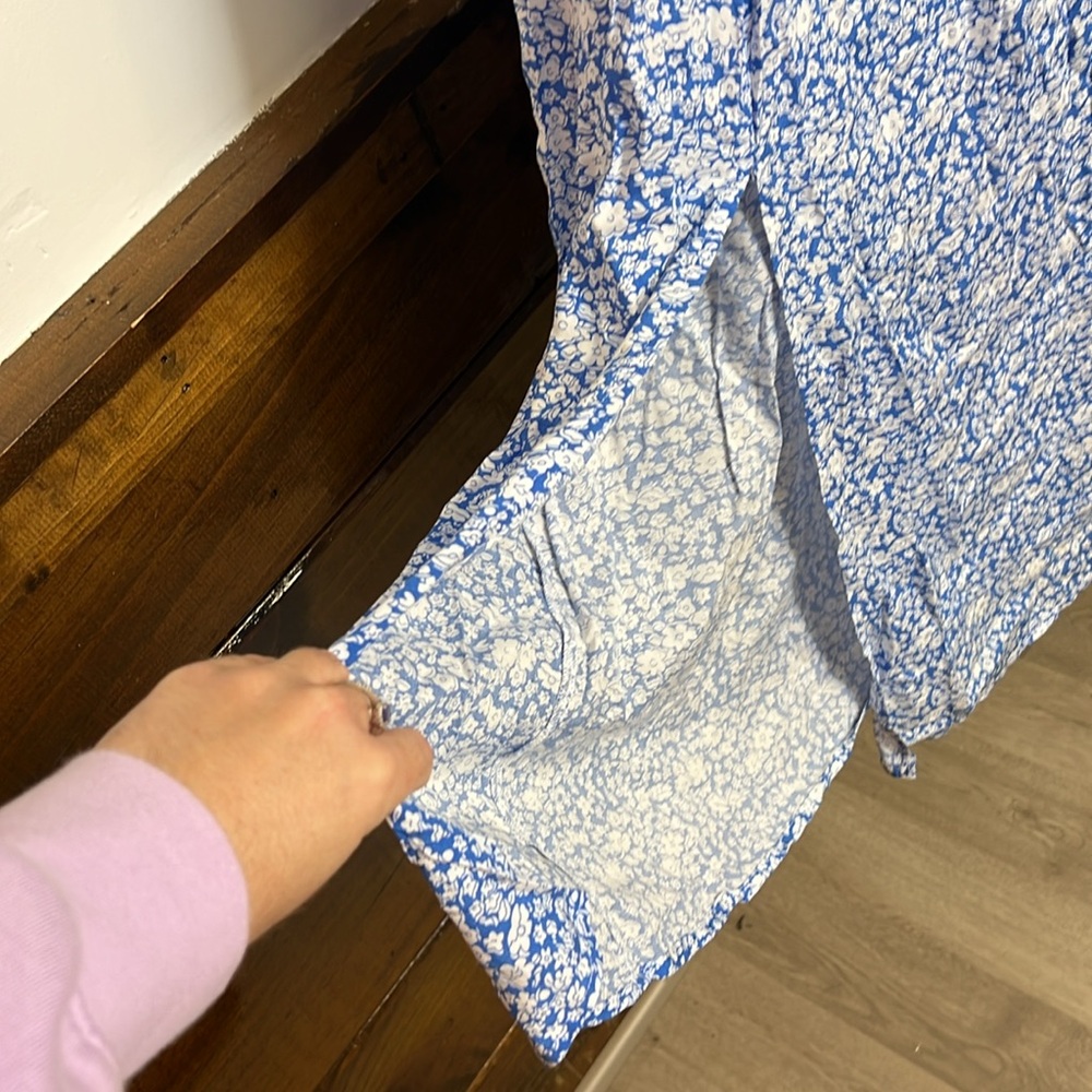 NWT Amazon Blue & White Floral Off The Shoulder Dress-‎ M - Picture 5 of 6